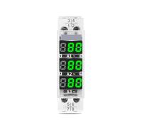Din Rail 18mm Meter AC 100A 220V 380V Three Phase Modular ammeterIndicator LED Digital Display Detector BIANMTSW(Transparent)