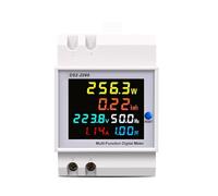 Din rail AC monitor 6IN1 110V 220V 380V 100A Voltage Current Power Factor Active KWH Frequency meter VOLT AMP AUOQKQUT(Built-in CT,AC 250-450V 100A)
