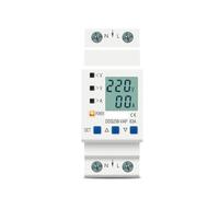 Din Rail Adjustable Over Under Voltage Protective relay Protector Current Limit Protection Voltmeter Kwh 63A 80A 110V 230V BIANMTSW(80A Top input)