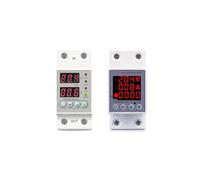 Din Rail Dual Display Adjustable Over Under Voltage Current Protective Device Protector Relay 40A 63A 80A 100A 220V 230V BIANMTSW(V A Kwh type,L N 230V 63A)