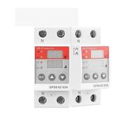 Din Rail Dual Display Adjustable Over Voltage Current Under Voltage Protective Device Protector Relay 63A 220V 230V CZAOINCU(GPS8-01-Down Wiring,40A)