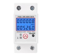 Din Rail LCD rétro-éclairage numérique compteur d'énergie monophasé kWh compteur de consommation d'énergie wattmètre électronique AC 220 V 80A réinitialiser zéro