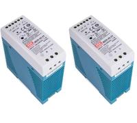 Din-Rail - Source d'alimentation 40,8 W, 24 V, 1,7 A, MeanWell, MDR-40-24 (Lot de 2)