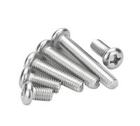 DIN7985 M1 M1.2 M1.6 M2 M2.5 M3 M4 M5 M6 M8 304 acier inoxydable tête cylindrique ronde vis à métaux bouton tête boulon croisé(3mm,M1.2 (100pcs))
