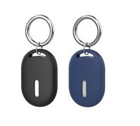 Dingfeiyu Étuis de Protection pour xiaomi tag nti-Chute et Anti-Rayures Coque Traceur GPS Android Locator Tracker pour Clés, Bagages, Portefeuilles, Enfants (Noir + Bleu foncé)