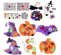 DINGFENG 12 Pièces Set Déco Halloween Mousse Autocollants Bricolage Fenêtre | Kit Bricolage Halloween Avec FantôMes Citrouilles Chauves-Souris, Autocollant Sans Colle, Pour Déco FenêTre et Fête