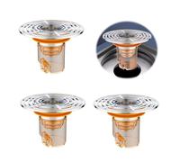 DINGFENG Clapet Anti Odeur Douche 3 Pièces - Bouchon Douche Anti Odeur Universel, Siphon Douche Étanche pour Bonde 29-59 mm, pour Cuisine, pour Salle De Bain, Jardin, Buanderie