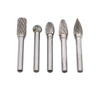 DingGreat Lot de 5 fraises rotatives en carbure de tungstène avec tige de 6 mm et 10 mm pour bricolage, travail du bois, métal, polissage, gravure et perçage