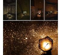 Dinglong DIY PlanéTarium ÉToiles Celestial Projecteur Lampe Nuit Ciel LumièRe Romantique Cadeau ÉToile Sky Projection Nuit LumièRe Lampe ExtéRieure Chambre DéCoration ÉClairage Gadget (Noir)