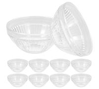 DINHEAROM 10 Pièces Bol à Pudding en Verre 75ml, Bol Apéritif Rond, Léger et Compact, pour Servir Salade et Snacks Design Clair et Élégant