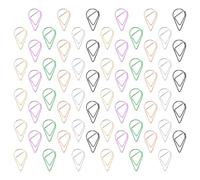 DINHEAROM 100 Trombones en Métal Forme Goutte D'eau pour Documents et Cartes de Visite, Outil D'organisation Polyvalent, pour Activités Manuelles et Marque-pages Couleur Couleur Aléatoire