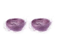 DINHEAROM 6 Pièces Nid de Poule Artificiel en Fil pour Décoration de Pâques, Ornement Réaliste pour Maison et Bureau, Accessoire Fête de Printemps