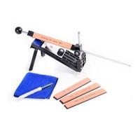 DINHEAROM Affûteur à Angle Fixe pour Couteaux Professionnel en Abs, Acier Inoxydable et Pierre, Design Industriel avec Pierres Abrasives Incluses, Outil D'affûtage Cuisine Pratique