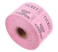 DINHEAROM Billets de Tombola en Papier Rose pour Anniversaires et Salons Professionnels, Design Unique Prêt pour Célébration, Rouleau de Tickets Numérotés