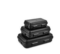 DINHEAROM Boîte de Survie Multifonctionnelle Grosse Noir en PP Étanche | Antichoc et Facile à Transporter, pour Urgence et Aventure Extérieure, Coffret de Rangement Compact