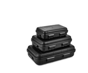 DINHEAROM Boîte de Survie Multifonctionnelle Grosse Noir en PP Étanche | Antichoc et Facile à Transporter, pour Urgence et Aventure Extérieure, Coffret de Rangement Compact