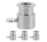 DINHEAROM Butée de Tige de Broche de Barbecue à gaz, Accessoires de Fixation pour Grille, Lot de 4, métal chromé, Design butoir, pour Repas en Famille
