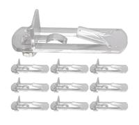 DINHEAROM Clips D’étagère Verrouillables en Plastique, 10 Pièces | Bibliothèque et Placard, Ressort Intégré, Installation Simple, Usage en Garage, Lot de 10