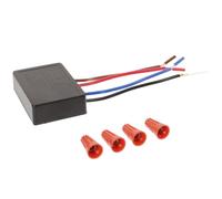 DINHEAROM Interrupteur Tactile Variateur pour Lampe LED à 4 Niveaux de Luminosité Capuchons de Fil en Plastique Noir, Commande Simple et Dimmable pour Lampe de Table