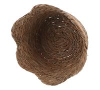 DINHEAROM Jardinière Tressée en Osier, Forme Éventail, Légère et Portable | Fait Main, Usage Décoratif et Rangement, Style Élégant, Couleur Kaki, pour Mariages et Fêtes