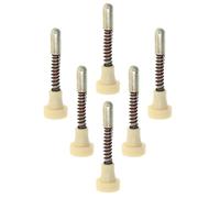 DINHEAROM Loquets à Ressort Piston Flexible à Ressort Chargé en Acier Inoxydable 6pcs Kit de Réparation Sécurisé pour Porte de Cage et Lit Bébé pour Moustiquaire