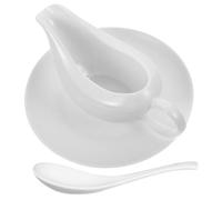 DINHEAROM Pichet à Lait en Céramique Blanc 200ml pour Café et Thé, Verseur Pratique Sensation Agréable, pour Restaurant et Maison
