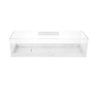 DINHEAROM Plateau Rectangulaire pour Conserver et Présenter Gâteaux en Acrylique avec Couvercle Protecteur, Support Élégant et Moderne lors de Fêtes et Réunions