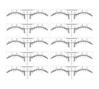 DINHEAROM Règle à Sourcils Jetable en Pvc Blanc 10 Pièces pour Positionnement Précis et Mesure Symétrique, pour Tatouage et Épilation Professionnelle