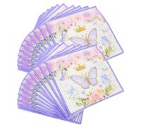 DINHEAROM Serviettes Imprimées Colorées en Papier 100 Pcs Motifs, Forte Absorption D'eau, Accessoires Indispensables pour Fêtes la Maison