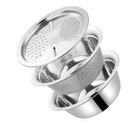 DINHEAROM Set de 3 Pièces Trancheuse à Légumes en Acier Inoxydable Bassin de Filtration Ergonomique et Passoire à Mailles Fines pour Accessoires Cuisine