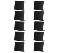 DINHEAROM Tableaux Noirs Multifonctionnels Mini Panneaux de Prix de Bureau Noirs en Pvc 10pcs pour Étiquettes Alimentaires pour Buffet et Restaurant