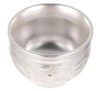 DINHEAROM Tasse à Thé en Argenté Plaqué Simple et Élégante Argentée 1pc pour Thé de L'après-midi ou Réunion Entre Amis