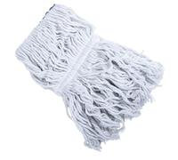 DINHEAROM Tête de Remplacement de Balai Serpillère Blanche en Tissu et Plastique, Réutilisable pour Nettoyage Professionnel des Sols Résidentiels et Commerciaux