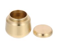 DINHEAROM Urne Funéraire Ronde en Cuivre Or pour Cendres, Petite Boîte Portable et Étanche, pour Usage Domestique ou Paquet