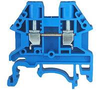 Dinkle Bleu Dk4 N-bl Rail DIN bornier à vis de type UL 600 V 30 A 10-22 AWG, Lot de 100