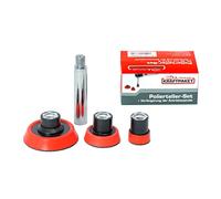 Dino KRAFTPAKET M14 Set de disques de support 30 mm, 50 mm, 75 mm avec adaptateur d'extension, plateau de polissage pour polisseuse rotative
