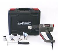 Dino KRAFTPAKET Pistolet à air Chaud Professionnel 2000W, 60 réglages 50-650°C, programmable, débit d’air 250-500L/min, décapeur Thermique céramique avec écran, mémoire, Mallette + Accessoires