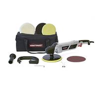 Dino KRAFTPAKET Polisseuse rotative 1500 W à 12 Niveaux avec écran LCD et Fonction mémoire en kit avec éponge de Polissage, Tampon de Polissage, Plateau de Polissage pour Voiture, Bateau, Bricolage