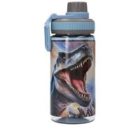 Dino World + Action 0413989 Gourde Utilisation Quotidienne 500 Ml Silicone, Polypropylène (Pp), Tritan, Acier Inoxydable Multicolore