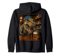 Dinosaure Boire Bière Drôle Bar Dino Lover Sweat à Capuche