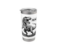 Dinosaure drôle T Rex Says Meow Gobelet isotherme en acier inoxydable double paroi