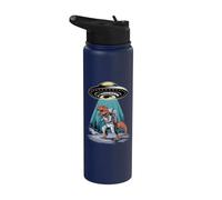 Dinosaure extraterrestre Ufo Abduction Dinosaure Amoureux Astronaute Stainless Steel Insulated Water Bottle