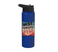 Dinosaure maman bébé amour affection coeur parentalité Maman Stainless Steel Insulated Water Bottle
