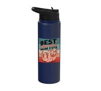 Dinosaure maman bébé amour affection coeur parentalité Maman Stainless Steel Insulated Water Bottle