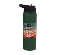Dinosaure maman bébé amour affection coeur parentalité Maman Stainless Steel Insulated Water Bottle
