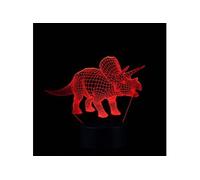 Dinosaures 3D LED lampe lumineux bureau optique lumière nuit avec 7 couleurs wedazano143 Blanc G