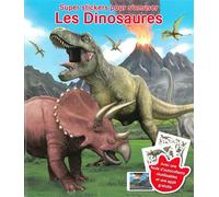 Dinosaures super stickers pour s'amuser - Collectif - Book'n App - broché - Document jeunesse