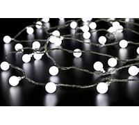 DINOWIN Guirlande Solaire Lumineuses Blanc 50 LED Boule Lumineuses Exterieur Décoration Chaîne de lumière pour Jardin,Arbre,Mariage, Imperméable (Blanc)