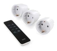 DiO Connected Home - Set de 3 prises Schuko + télécommande - DiO
