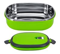 Dioche Boite Qui Garde Repas Chaud, Vert Conteneur de Boîte à Lunch Thermique Boîte à Déjeuner Isolée en Acier Inoxydable, Stockage des Aliments, Dîner, 1 Couche